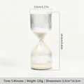 Iridescent ribbed glass hourglass timer 5 minutes for home decor gift S size - Iridescent Style / 5 Minutes