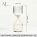 15-minute iridescent vertical stripe glass hourglass ornament, M size decorative timer - Iridescent Style / 15 Minutes