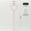 Wiederverwendbarer rosa herzförmiger Anti-Falten-Glasstrohhalm mit genauen Maßen - Herz Anti-Lippenfalten Strohhalm / 1 STK / Rosa