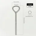 Wiederverwendbarer grauer herzförmiger Glasstrohhalm gegen Faltenbildung, 23,7 cm - Herz Anti-Lippenfalten Strohhalm / 1 STK / Grau
