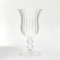 Elegante copa de cristal estriado vintage francés para cócteles y champán, claro. - 300ml / Transparente
