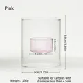 Pink European windproof glass candle holder, 3.86in height - zt2067-Pink / Pink