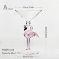 Flamingo-Cocktailglas Stil A mit 90 ml Fassungsvermögen und 16 cm Höhenangaben - Stil A Konischer Becher
