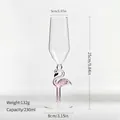 Flamingo Champagnerglas Modell B, 230ml Fassungsvermögen inklusive Maßangaben - Stil B Zylindrischer Becher
