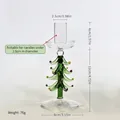 Candelabro de árbol de Navidad de vidrio verde mediano con dimensiones de producto - Árbol de Navidad Verde (Talla M)