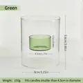 Green inner glass windproof candle holder for decorative home dinners - zt2067-Green / Green