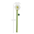 Creative green glass flower stirring rod for coffee and dessert, daisy design, 17cm length - Cherry Blossom Style / Sakura Spoon (White Head + Green Handle)
