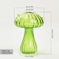 Modern green mushroom shaped glass vase for aromatherapy and hydroponic plants display - Style B / 80ML / Green