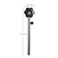 Cute black flower glass spoon coffee stirrer for ice cream and dessert 17cm long - Cherry Blossom Style / Sakura Spoon (Black Head + Black Handle)