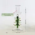 Weihnachtsbaum-Kerzenhalter aus Glas in Größe S mit metrischen und imperialen Maßen - S