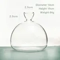 Detailed dimensions of transparent glass avocado hydroponic vase with 10cm diameter and height - Small (10x10cm)
