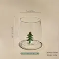 Creatief 350ml glas met een interne 3D-kerstboom, variant van het model in Stijl B-versie. - 350ml / Kerstboom Beker Stijl B (Zonder Handvat)