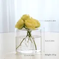 Vase créatif en verre transparent avec lettrage LOVE pour décoration intérieure - Style Court LOVE