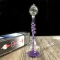 Creative hand boiler glass physics toy with purple liquid and unique spiral tube design. - Purple