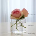 Vase en verre cylindrique transparent avec inscription Sweet Inside pour décoration - Style Court Sweet