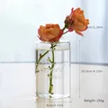Vase cylindrique moderne en verre transparent avec lettrage 'Sweet' pour déco - Style Haut Sweet