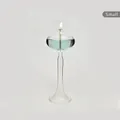 Pequeño portavelas de lámpara de aceite de vidrio minimalista para decorar el hogar - S