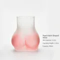 Kreatives Pfirsichglas mit einem pinkfarbenen mattierten Farbverlaufs-Design. - Rosa Po-Tasse