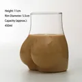 Taza de cristal única con forma de trasero para bebidas creativas de 450ml de capacidad - Forma de Glúteos / 1 Pieza