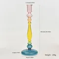 Elegant gradient colored glass candle holder for vintage home decor and weddings - Style F