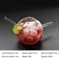 Handmade creative spherical glass dessert cup for cocktails, yogurts, and puddings - Spoon Style (With Stirrer) / 300ml