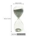 Minimalist Nordic glass hourglass timer 30 minutes duration in olive green color - Olive Green (sl2048 30 Min Half-Striped Hourglass) / 30-Minute Timer