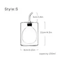 Double-layer glass oil dispenser variant S, 150ml capacity with dimensions - Small (150ml) / Clear