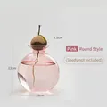Pink round glass hydroponic vase for avocado seeds seed starter kit measures 12x10cm - Pink Avocado Vase (Round Style)