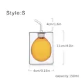Modern double-walled glass oil dispenser with spherical inner bottle, 150ml capacity Style S - Small (150ml) / Amber