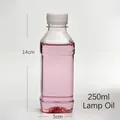 Botella cuadrada transparente con 250 ml de aceite rosa para lámparas de aceite de vidrio - 250ml Aceite de Lámpara