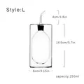 Double-layer glass oil and vinegar dispenser bottle with 250ml capacity and measurements - Large (250ml) / Clear