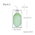 Modern 250ml double-layer glass oil and vinegar dispenser with green inner container - Large (250ml) / Green