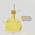 Large yellow hydroponic glass vase designed for avocado seed sprouting and growth - Yellow Avocado Vase (Large)