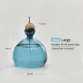 Large blue avocado hydroponic glass vase for seed sprouting and home decoration. - Lake Blue Avocado Vase (Large)