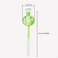 Grüner Kaktus Glas-Selbstbewässerungssystem mit genauen Größenangaben für Pflanzen - Kaktusform / Höhe 25.5cm