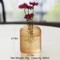 Vaso retrò in vetro ambrato a nido d'ape per un'elegante decorazione floreale casa - Modello C / Champagne