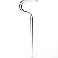 Innovative anti lip wrinkle glass straw with flute-shaped horizontal drinking design - Single Straw / Clear