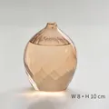 Small champagne glass vase with diamond texture, 8x10cm size, elegant decor. - Small (8x10cm)