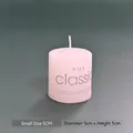 Piccola candela cilindrica rosa senza profumo, dimensioni 5x5cm, senza fumo e gocce. - Candela a Pilastro Rosa Piccola / 5x5cm