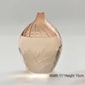 Nordic champagne glass vase with elegant spiral texture, large size 11x15cm for home decor - Large (11x15cm)
