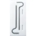Grey glass anti-lip wrinkle straw set with unique horizontal flute design in foam - Set (2 Straws + 1 Brush) / Gray