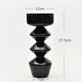 Moderno vaso di fiori minimalista in vetro nero a bolle con dimensioni 27.5x12x7cm - Grande (hp2038) / 27.5cm di Altezza