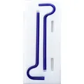Blue anti lip wrinkle glass straw set with flute design and cleaning brushes - Straw Set / Sapphire Blue