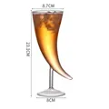 Copa de cóctel única con forma de cuerno, 23,1 cm de alto, con bebida helada y hielo - Copa de Vino Luna