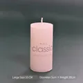 Grande candela a pilastro rosa senza fumo e inodore 5x10cm per uso decorativo domestico - 5x10CM