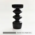 Vaso a bolle in vetro nero, stile minimalista, diametro 7 cm, altezza 15 cm. - Piccolo (hp2038) / 15CM Altezza