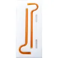 Amber glass anti lip wrinkle straw set with unique flute design and two brushes - Straw Set / Champagne