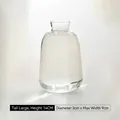 Large Nordic minimalist transparent glass vase for aromatherapy and flowers 14cm high - Tall Large / Clear
