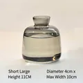Large smoke grey glass vase for hydroponic flowers or aromatherapy - Short Large / Gray