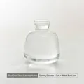 Small Nordic style clear glass vase with 9cm height for aromatherapy - Short Small / Clear